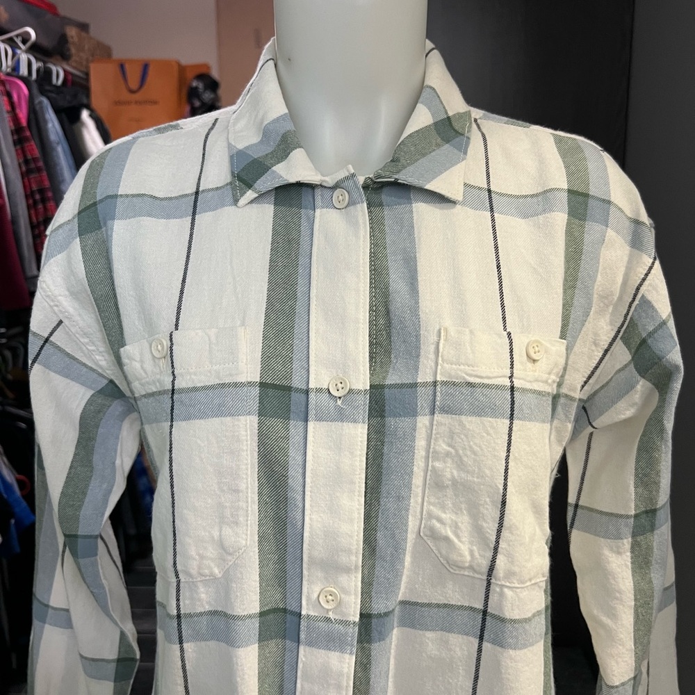 Vans White & Blue Flannel Shirt - Picture 3 of 8